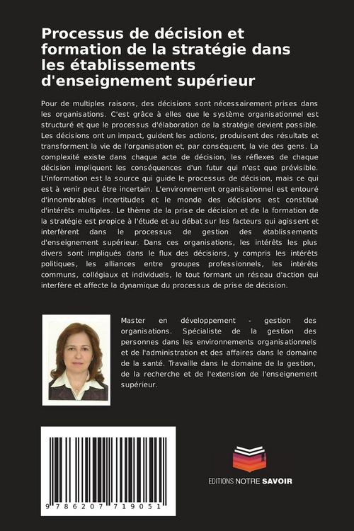 Produktbild: Processus de d&eacute;cision et formation de la strat&eacute;gie dans les &eacute;tablissements d'enseignement sup&eacute;rieur