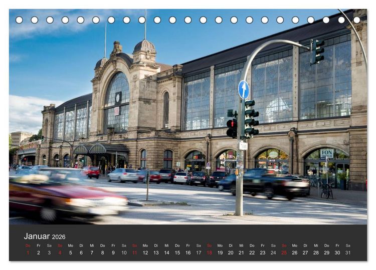 Produktbild: Hamburger Stadtansichten (Tischkalender 2026 DIN A5 quer), CALVENDO Monatskalender