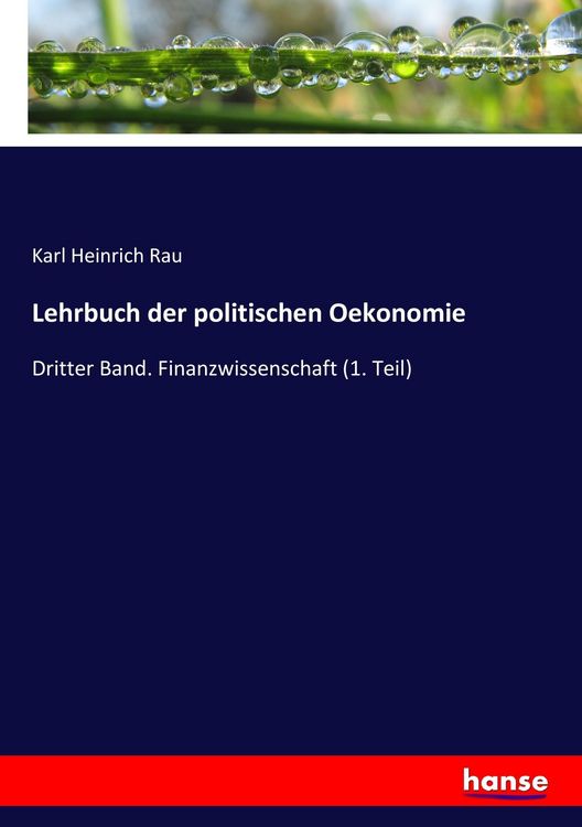 Produktbild: Lehrbuch der politischen Oekonomie