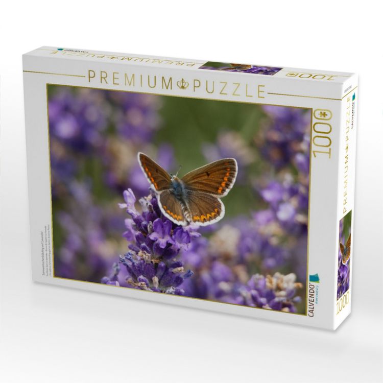 Produktbild: CALVENDO Puzzle Sonnenr&ouml;schenbl&auml;uling auf Lavendel | 1000 Teile Lege-Gr&ouml;&szlig;e 64x48cm Foto-Puzzle f&uuml;r gl&uuml;ckliche Stunden