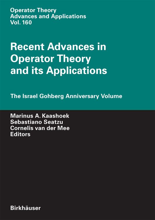 Produktbild: Recent Advances in Operator Theory and Its Applications