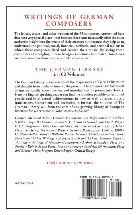 Produktbild: Writings of German Composers