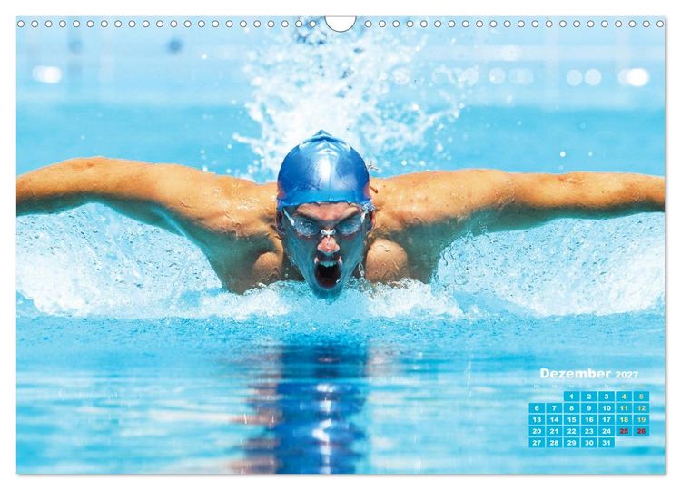 Produktbild: Schwimmen: Sport auf blauen Bahnen (Wandkalender 2027 DIN A3 quer), CALVENDO Monatskalender