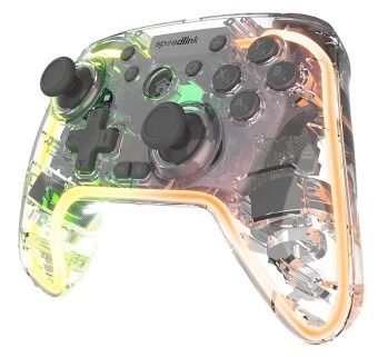 Produktbild: SPEEDLINK RAIT NX RGB Gamepad - Wireless/Wired - for PC/Android/Switch OLED/Lite, clear transparent