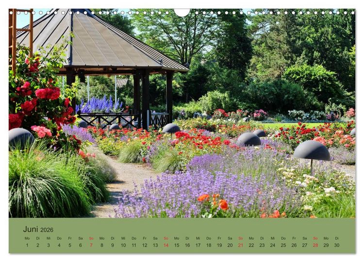 Produktbild: Stressfreie Zone! Parks und gr&uuml;ne Oasen in Augsburg (Wandkalender 2026 DIN A3 quer), CALVENDO Monatskalender