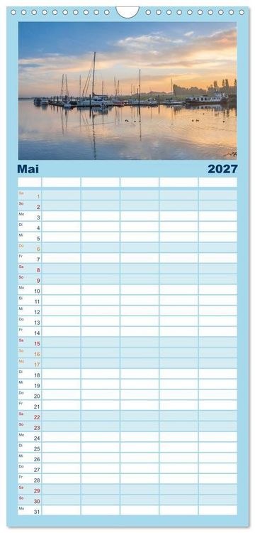 Produktbild: Familienplaner 2027 - Greetsiel in Ostfriesland mit 5 Spalten (Wandkalender, 21 x 45 cm) CALVENDO
