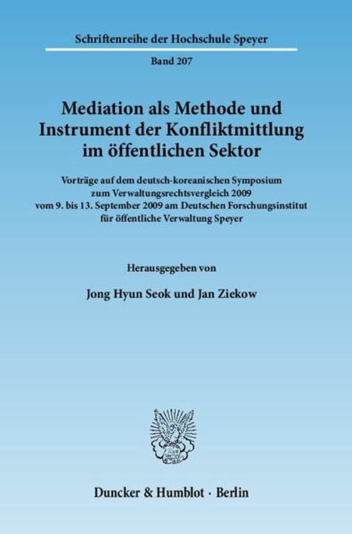 Produktbild: Mediation als Methode und Instrument der Konfliktmittlung im &ouml;ffentlichen Sektor.