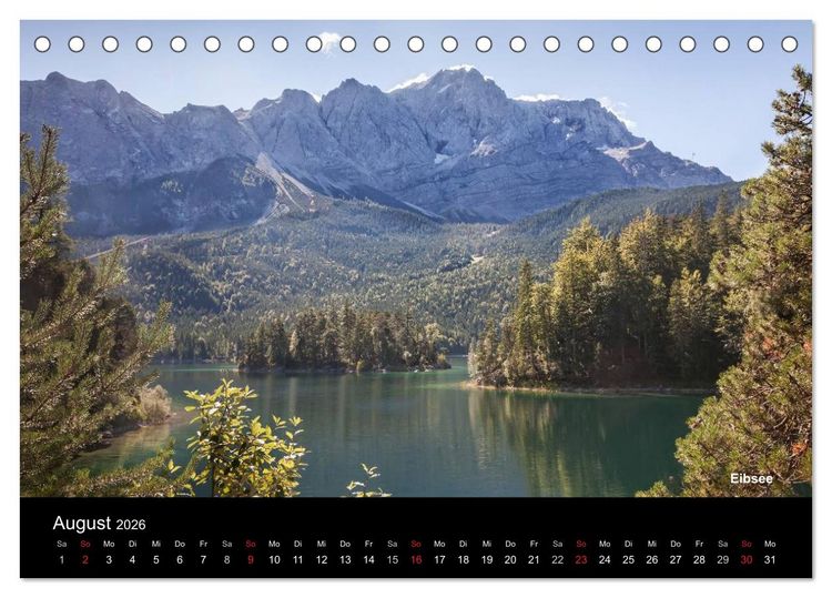Produktbild: Oberbayerische Seen (Tischkalender 2026 DIN A5 quer), CALVENDO Monatskalender