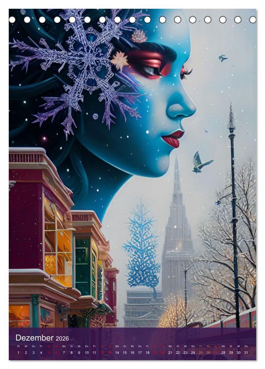 Produktbild: Fotokunst mit KI - Surrealismus (Tischkalender 2026 DIN A5 hoch), CALVENDO Monatskalender