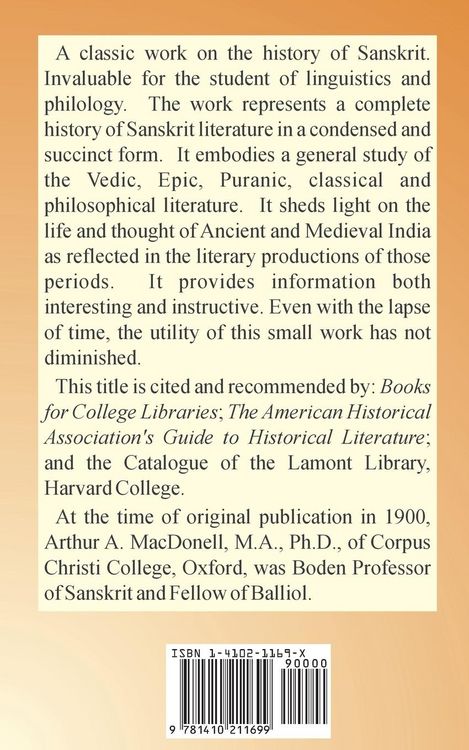 Produktbild: History of Sanskrit Literature, A