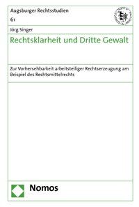 Produktbild: Rechtsklarheit und Dritte Gewalt