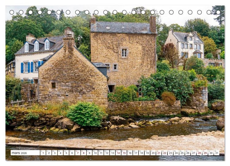 Produktbild: &Agrave; la d&eacute;couverte de la Bretagne - En Finist&egrave;re Sud (Calendrier de bureau 2026 DIN A5 vertical), CALVENDO calendrier mensuel