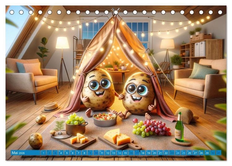 Produktbild: Couch Potatoes: Ein Jahr voll Komfort und Spa&szlig; (Tischkalender 2026 DIN A5 quer), CALVENDO Monatskalender