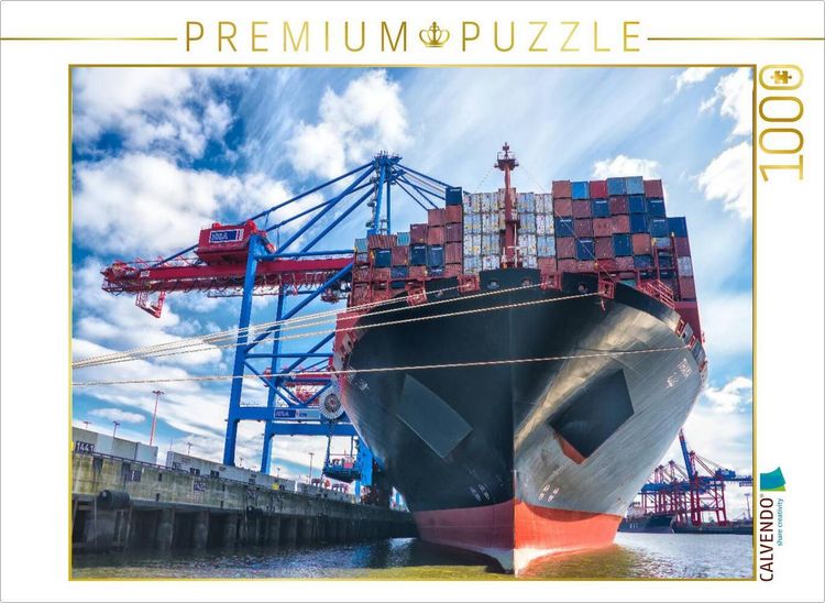 Produktbild: CALVENDO Puzzle Die Tahima - eines der gr&ouml;&szlig;ten Containerschiffe der Welt | 1000 Teile Lege-Gr&ouml;&szlig;e 64x48cm Foto-Puzzle f&uuml;r gl&uuml;ckliche Stunden