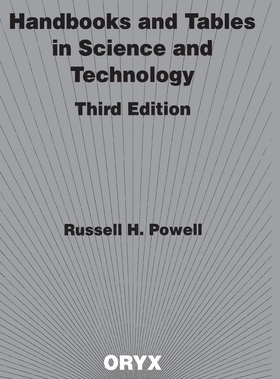 Produktbild: Handbooks and Tables in Science and Technology