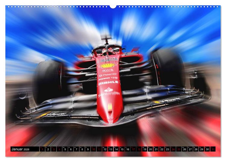Produktbild: Racing - Vollgas kreativ (Wandkalender 2026 DIN A2 quer), CALVENDO Monatskalender