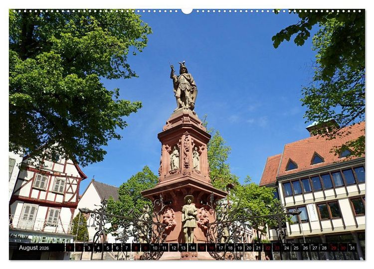 Produktbild: Sehenswertes Bensheim an der Bergstra&szlig;e (Wandkalender 2026 DIN A2 quer), CALVENDO Monatskalender