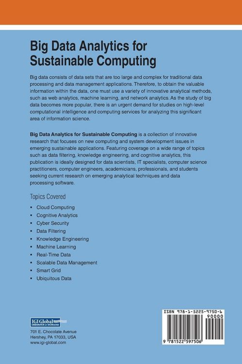 Produktbild: Big Data Analytics for Sustainable Computing