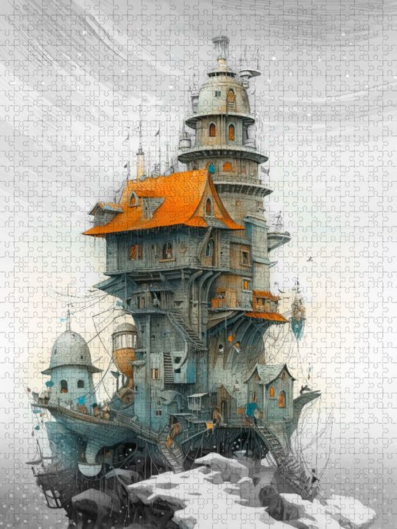 Produktbild: CALVENDO Puzzle Gezeiten der Fantasie | 1000 Teile Lege-Gr&ouml;&szlig;e 64x48cm Foto-Puzzle f&uuml;r gl&uuml;ckliche Stunden