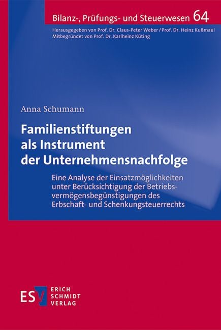 Produktbild: Familienstiftungen als Instrument der Unternehmensnachfolge