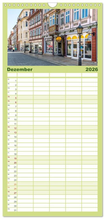 Produktbild: Familienplaner 2026 - M&uuml;hlhausen in Th&uuml;ringen mit 5 Spalten (Wandkalender, 21 x 45 cm) CALVENDO