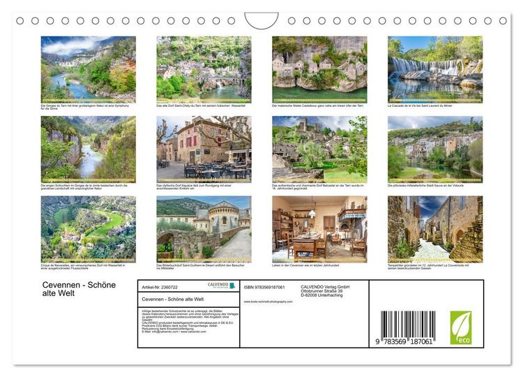 Produktbild: Cevennen - Sch&ouml;ne alte Welt (Wandkalender 2027 DIN A4 quer), CALVENDO Monatskalender