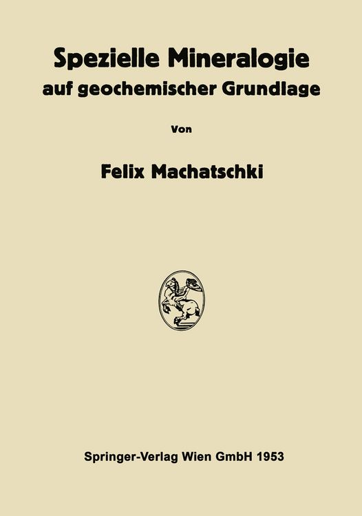 Produktbild: Spezielle Mineralogie auf geochemischer Grundlage
