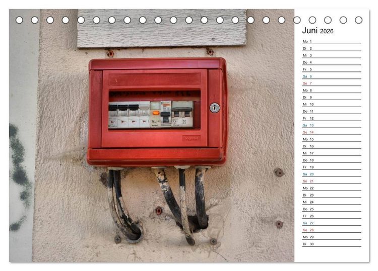 Produktbild: Unter Strom - Elektroinstallationen der besonderen Art (Tischkalender 2026 DIN A5 quer), CALVENDO Monatskalender