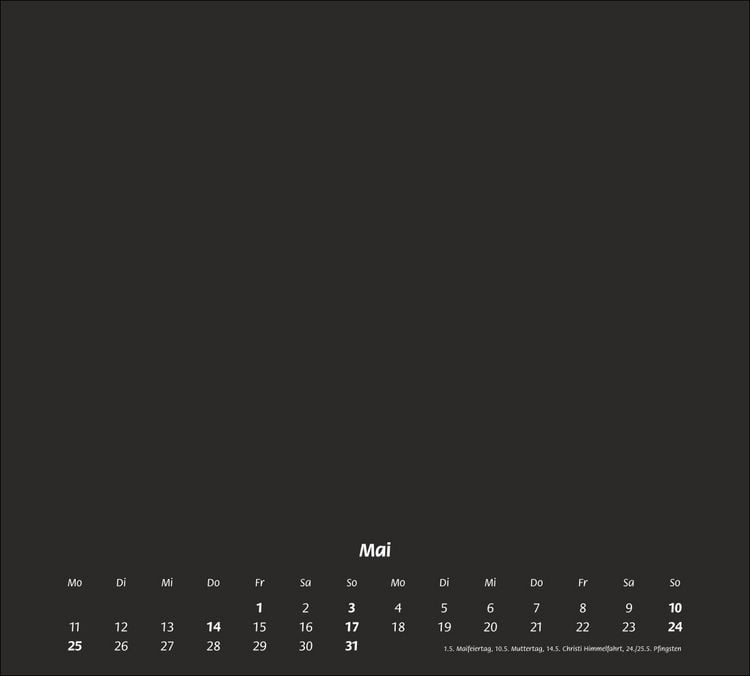 Produktbild: Times&more Bastelkalender schwarz 2026