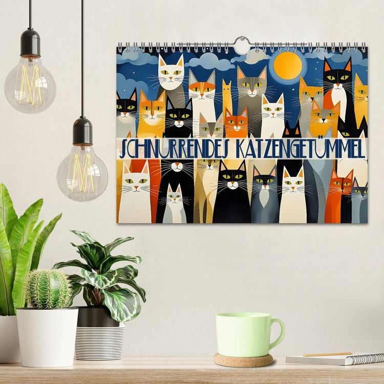 Produktbild: Schnurrendes Katzenget&uuml;mmel (Wandkalender 2026 DIN A4 quer), CALVENDO Monatskalender