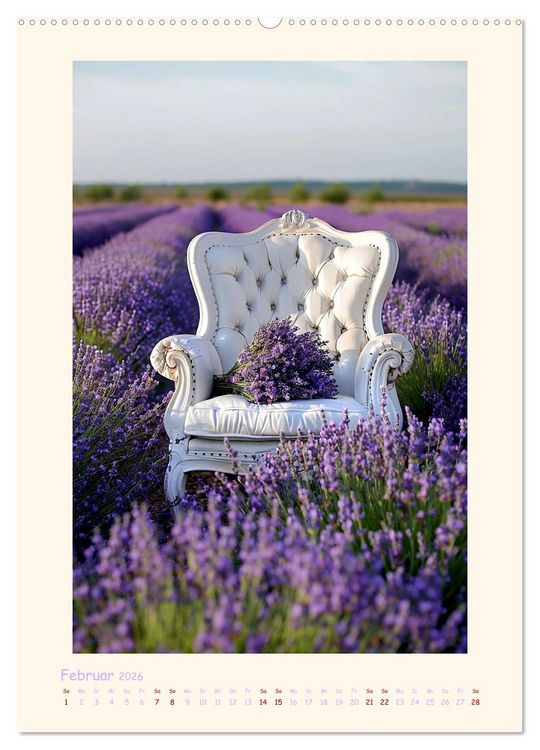 Produktbild: Lavendel (hochwertiger Premium Wandkalender 2026 DIN A2 hoch), Kunstdruck in Hochglanz
