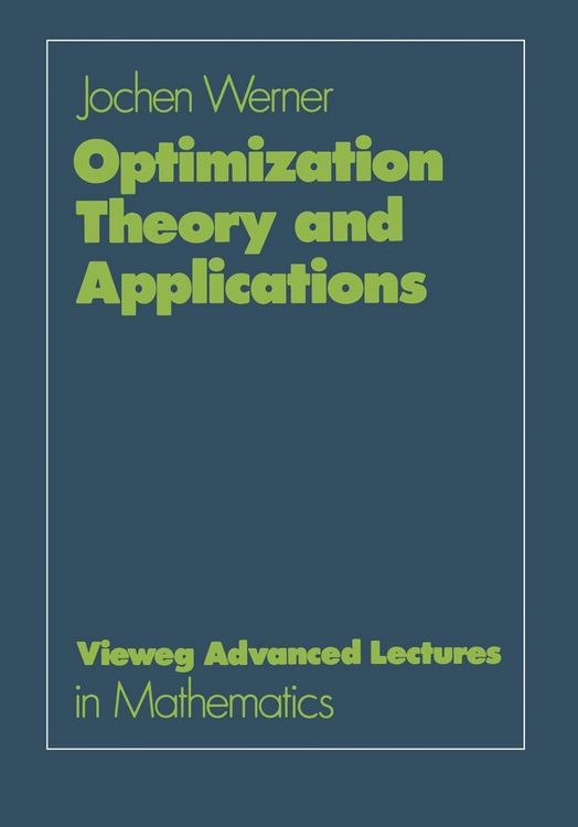 Produktbild: Optimization Theory and Applications