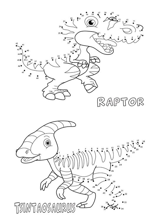 Produktbild: Punkt-zu-Punkt Dino Malbuch