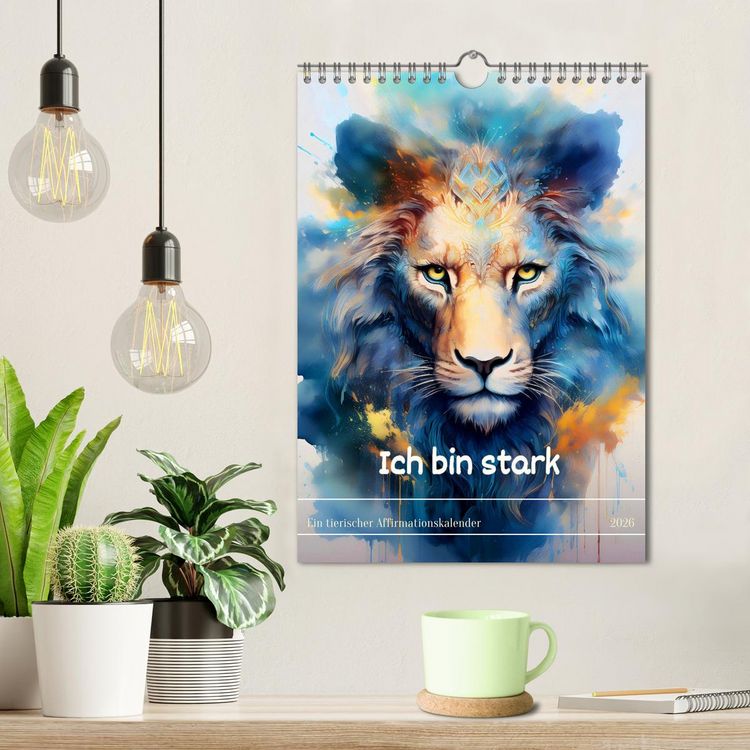 Produktbild: Ich bin stark - Ein tierischer Affirmationskalender (Wandkalender 2026 DIN A4 hoch), CALVENDO Monatskalender