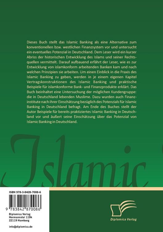 Produktbild: Islamic Banking: Grundlagen und Potenzial in Deutschland