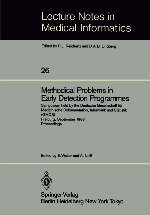 Produktbild: Methodical Problems in Early Detection Programmes