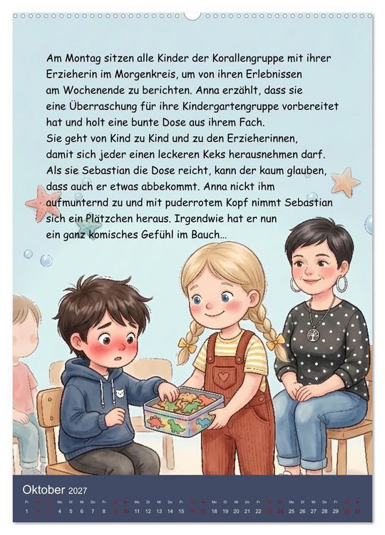 Produktbild: Sebastian - der nicht teilen wollte (hochwertiger Premium Wandkalender 2027 DIN A2 hoch), Kunstdruck in Hochglanz
