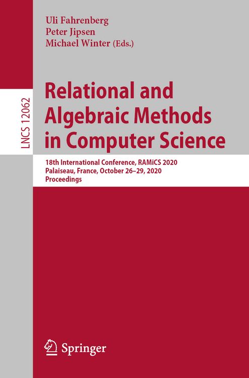 Produktbild: Relational and Algebraic Methods in Computer Science