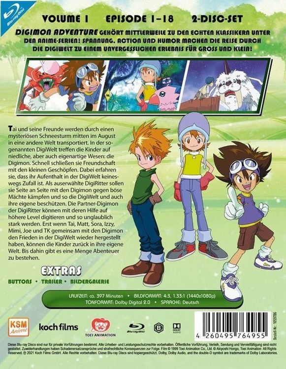 Produktbild: Digimon Adventure - Staffel 1.1 (Ep. 1-18) [2 BRs]