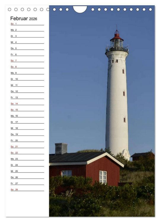 Produktbild: Leuchtt&uuml;rme in D&auml;nemark (Wandkalender 2026 DIN A4 hoch), CALVENDO Monatskalender