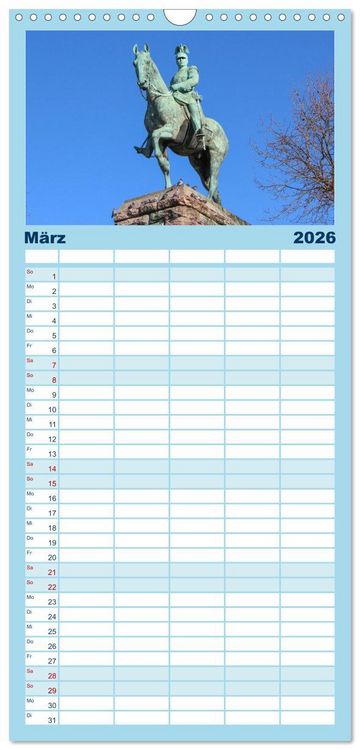 Produktbild: Familienplaner 2026 - Altes K&ouml;ln - Denkm&auml;ler und Historische Bauten mit 5 Spalten (Wandkalender, 21 x 45 cm) CALVENDO