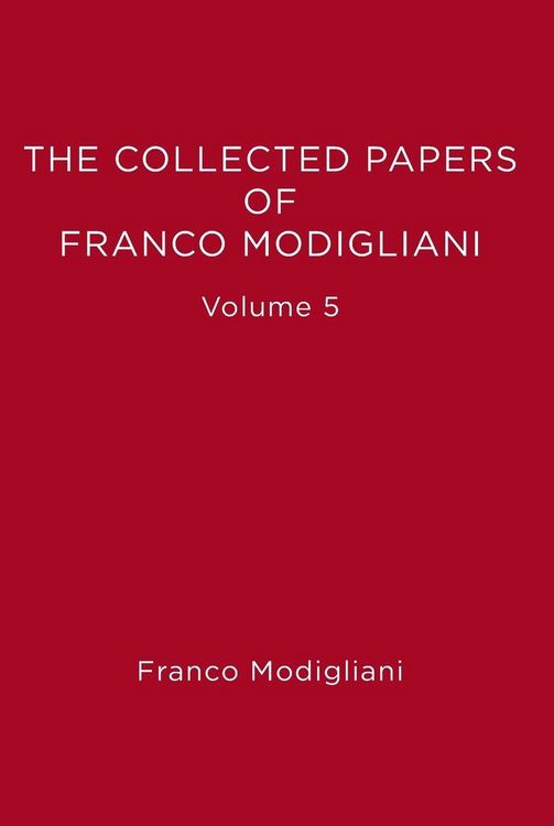 Produktbild: The Collected Papers of Franco Modigliani, Volume 5