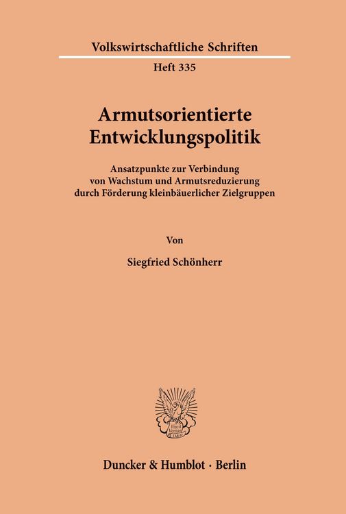 Produktbild: Armutsorientierte Entwicklungspolitik.