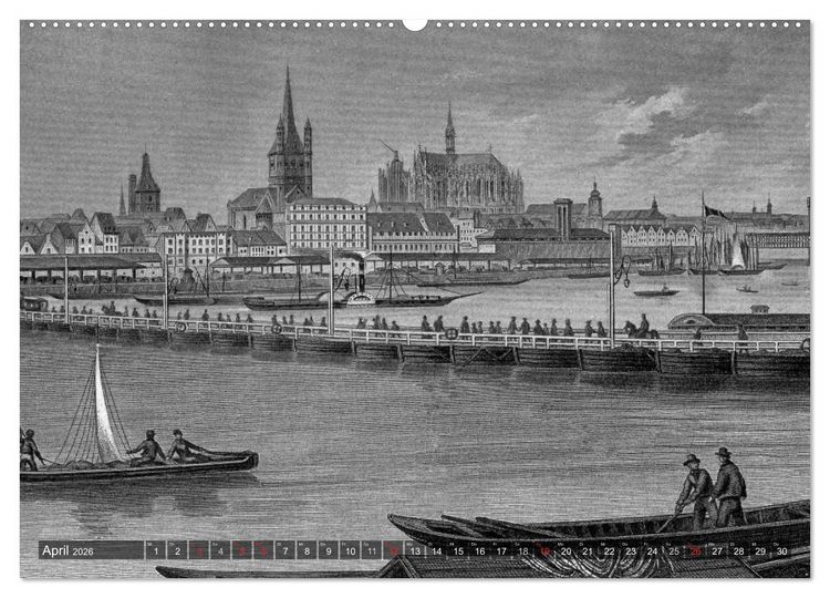 Produktbild: Der Rhein in alten Stichen (Wandkalender 2026 DIN A2 quer), CALVENDO Monatskalender