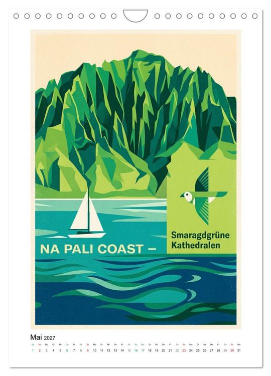 Produktbild: Sehnsucht Hawaii &ndash; Die Aloha Mid-Century Collection (Wandkalender 2027 DIN A4 hoch), CALVENDO Monatskalender