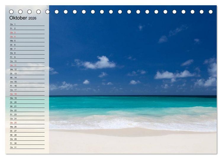 Produktbild: Traumstr&auml;nde (Tischkalender 2026 DIN A5 quer), CALVENDO Monatskalender
