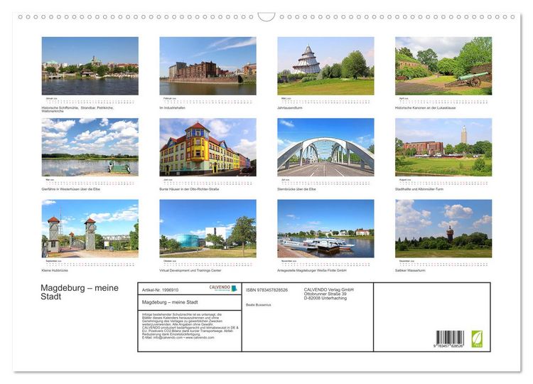 Produktbild: Magdeburg &ndash; meine Stadt (Wandkalender 2026 DIN A2 quer), CALVENDO Monatskalender