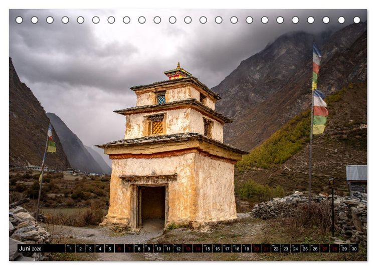 Produktbild: Nepal Tsum Valley - Tal des Gl&uuml;cks (Tischkalender 2026 DIN A5 quer), CALVENDO Monatskalender