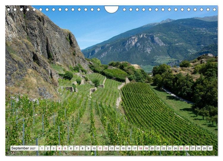 Produktbild: Sion im Wallis - zwischen Reben und Bergen (Wandkalender 2027 DIN A4 quer), CALVENDO Monatskalender