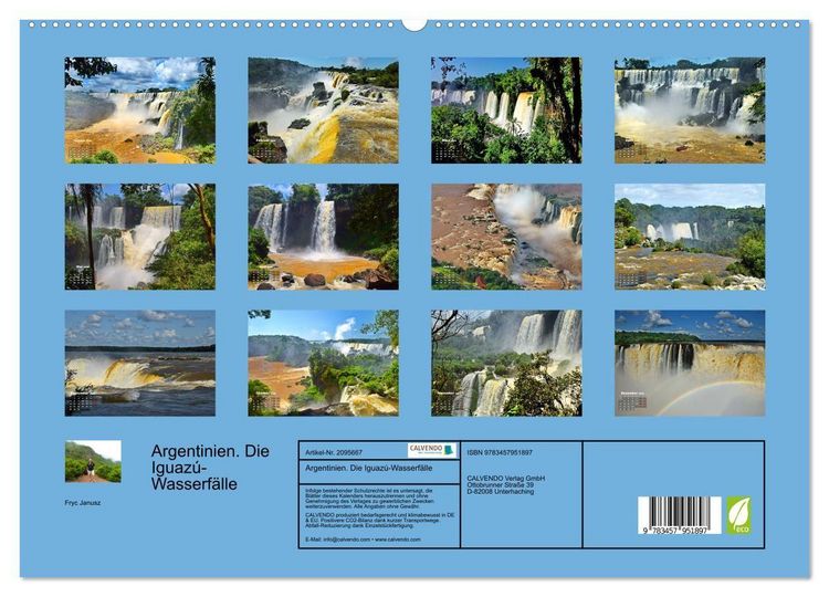 Produktbild: Argentinien. Die Iguaz&uacute;-Wasserf&auml;lle (hochwertiger Premium Wandkalender 2026 DIN A2 quer), Kunstdruck in Hochglanz